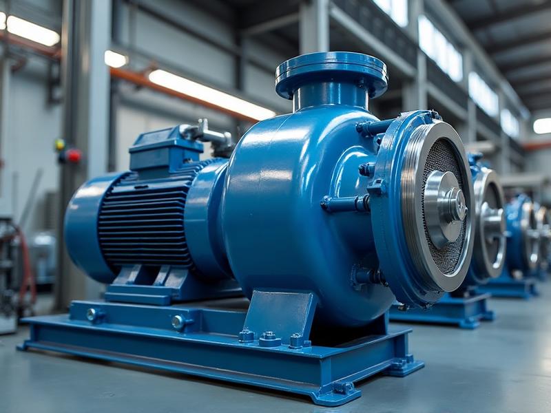 Techniker bei der Wartung einer Vakuumpumpe